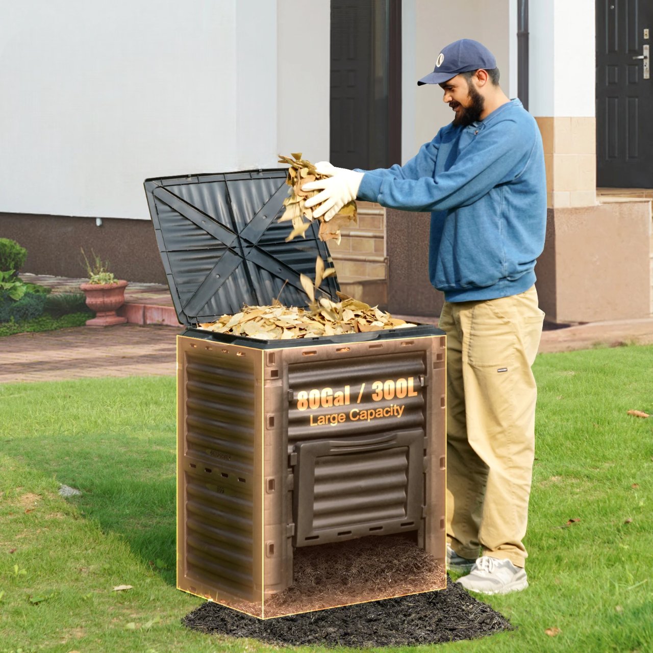 Composteur de Jardin - GardenCompost™ - Cube - Bio Composteur