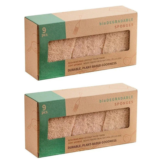 Éponges Compostables Biodégradables pour la Vaisselle en Cuisine - Bio Composteur