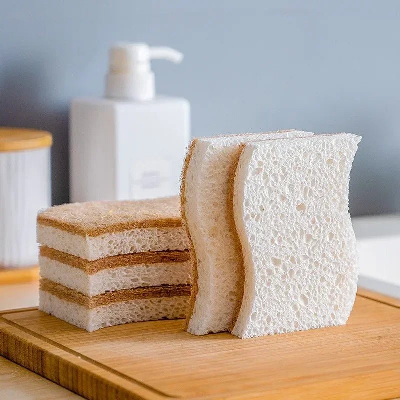 Éponges Compostables Biodégradables pour la Vaisselle en Cuisine - Bio Composteur